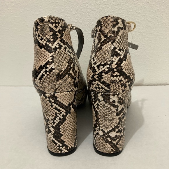Worthington snake skin heels 3 in heel black, cream, brown Wor Zeller Snake Shoe - Picture 4 of 7